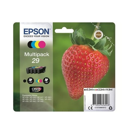 Epson KT2986 Pack x 4 original C13T29864012 - Noir Cyan Magenta Jaune