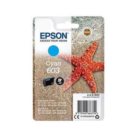 Epson U603C Cartouche originale C13T03U24010 - Cyan