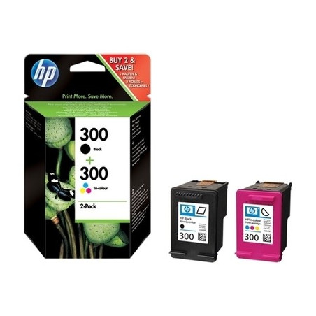 hp K300B/CL Pack x 2 original CN637EE - Noir + Tricolor