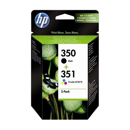 hp K350/351 Pack x 2 original SD412EE - Noir + Tricolor