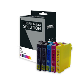 Epson E1816 Pack x 5 compatible avec C13T18164012 - Noir Cyan Magenta Jaune